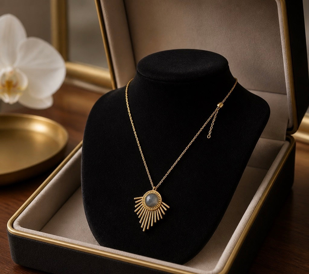 Collier pendentif halo