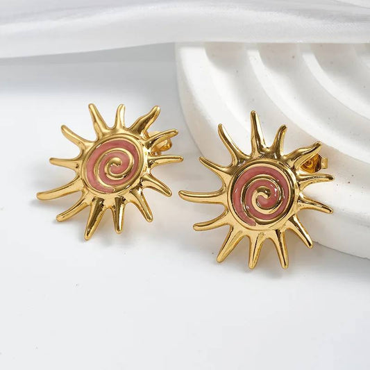 Sun Spiral Earrings